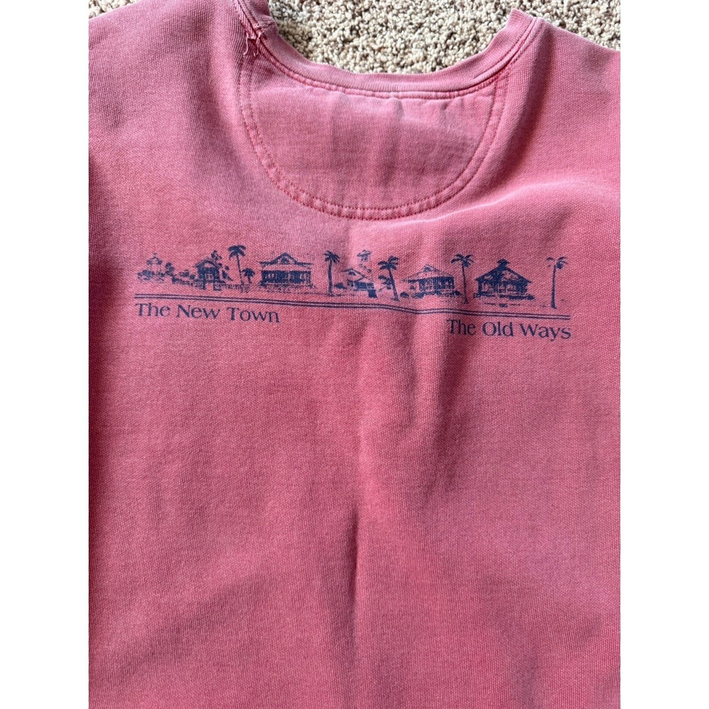 The Seaside Style Sweatshirt Size Large Beach Crewneck Pullover Dusty Red 30A - Picture 5 of 5